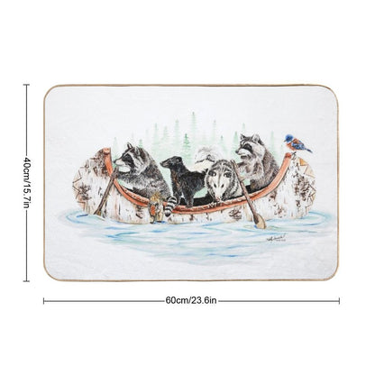 Critter Canoe - Forest Animals Bath Mat
