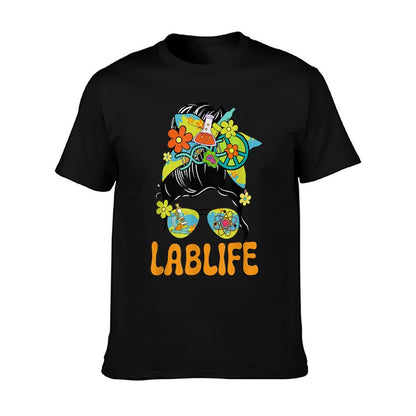 Women Mystery Machine of Diagnostics Lab Week 2025 Messy Bun T-Shirt
