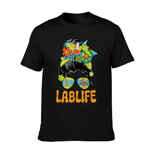 Women Mystery Machine of Diagnostics Lab Week 2025 Messy Bun T-Shirt