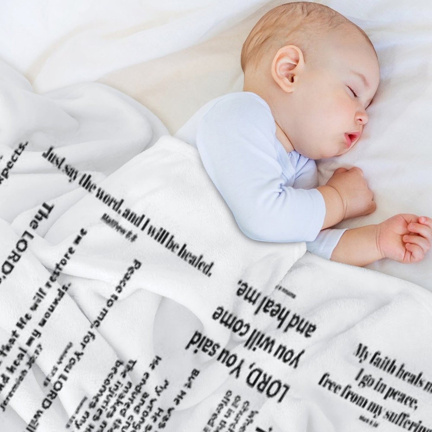 Healing Scriptures Blanket - White Throw Blanket