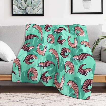 Blue Tongue Skink Throw Blanket