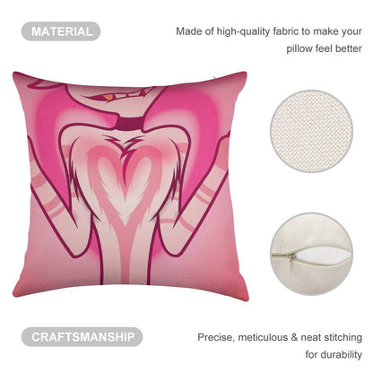 Floof Squish Linen Throw Pillow Cover