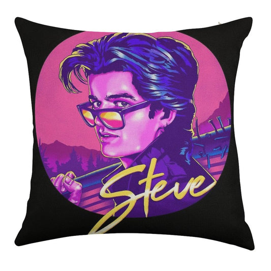 Stranger Things Steve Harrington  Available on Mask Linen Throw Pillow Cover