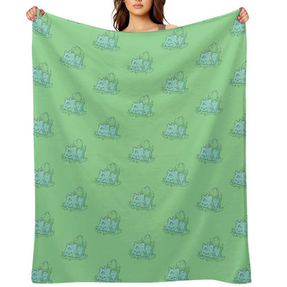 Poke Starters Kanto Bulba Throw Blanket