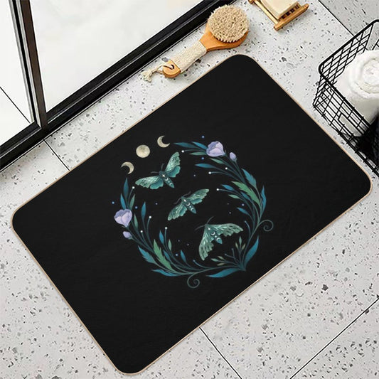 Lime Hawk Moths Night Bath Mat