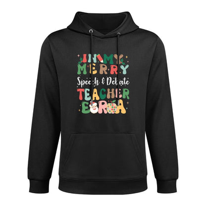 In My Merry Speech And Debate Teacher Era Retro Christmas Casual Wear Hoodie