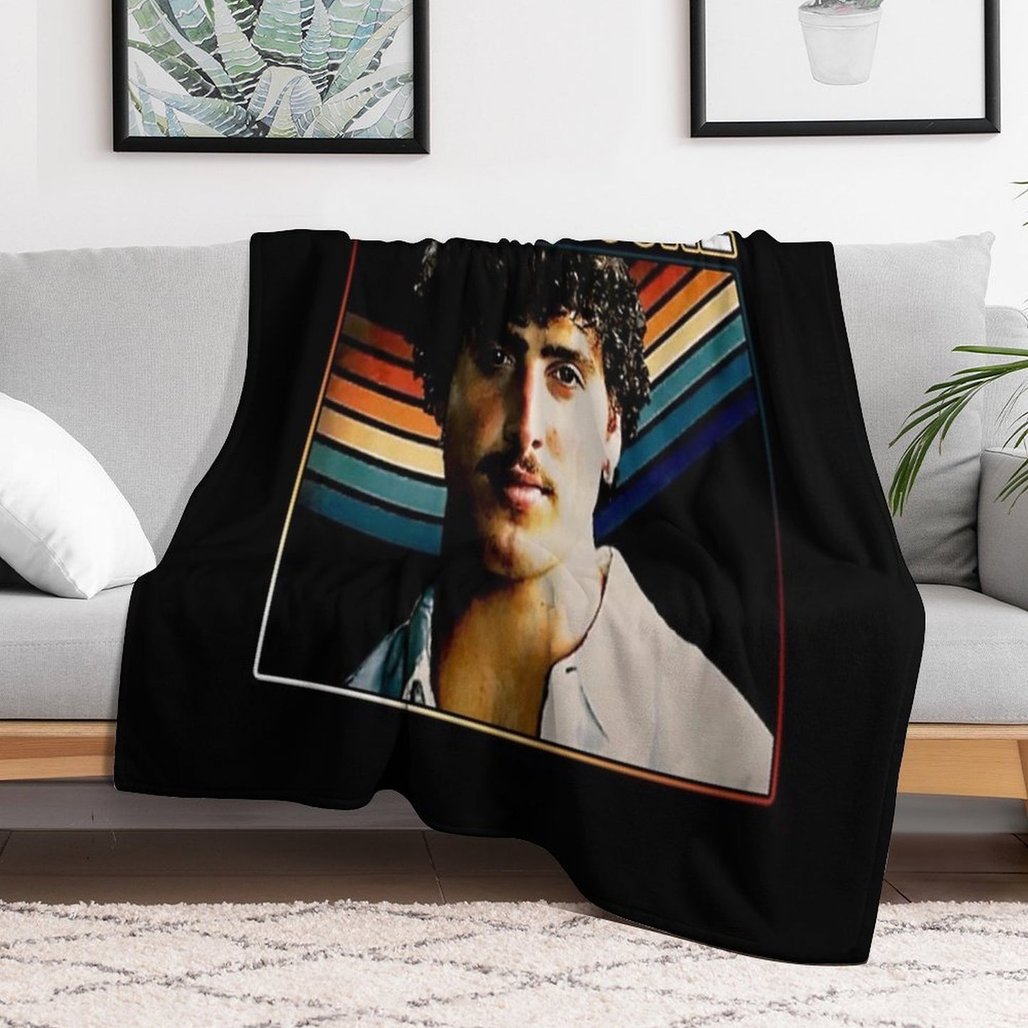 Vintage Bootleg Pop Musician V4 Throw Blanket