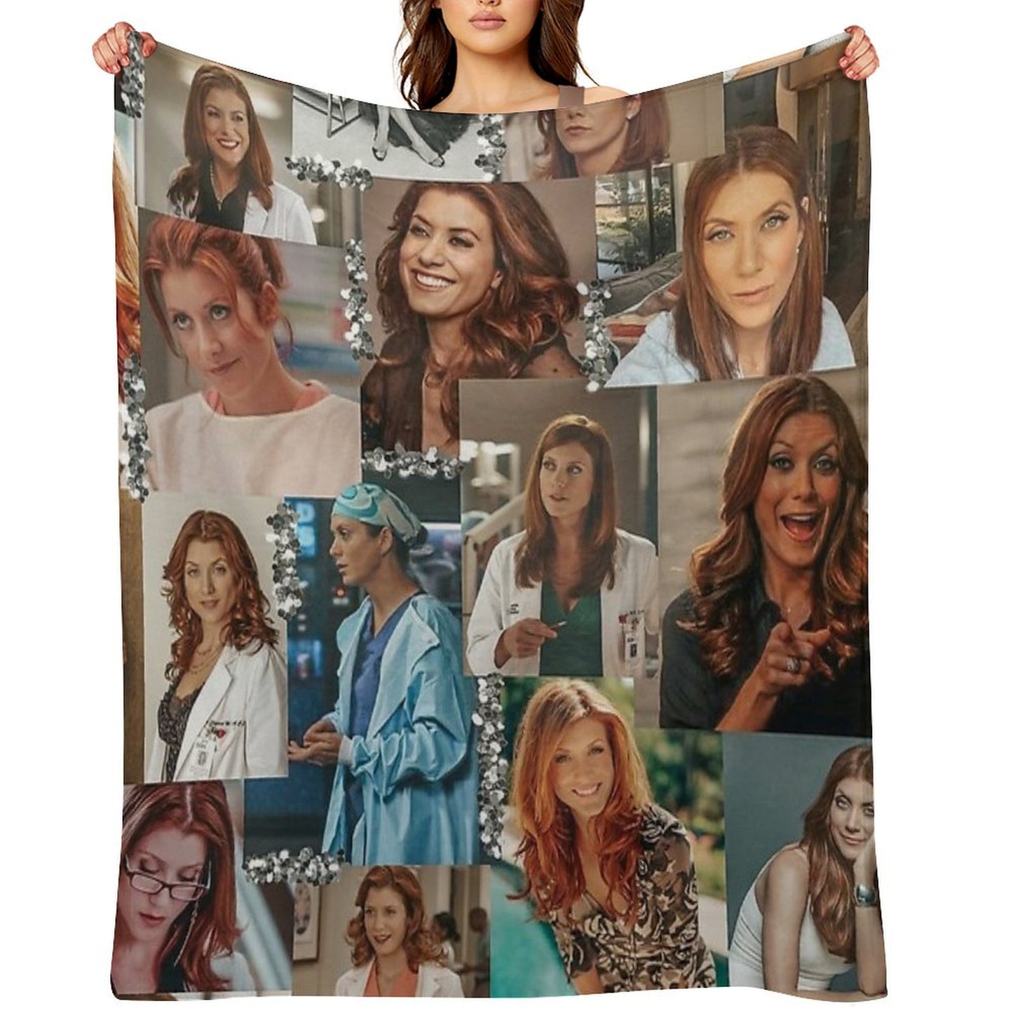 Addison Montgomery Collage ) Throw Blanket