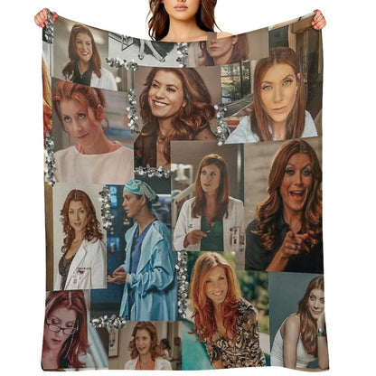Addison Montgomery Collage ) Throw Blanket