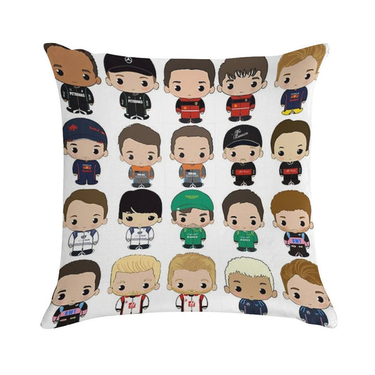 Cute F1 2023 Class Soft Style Accent Throw Pillow