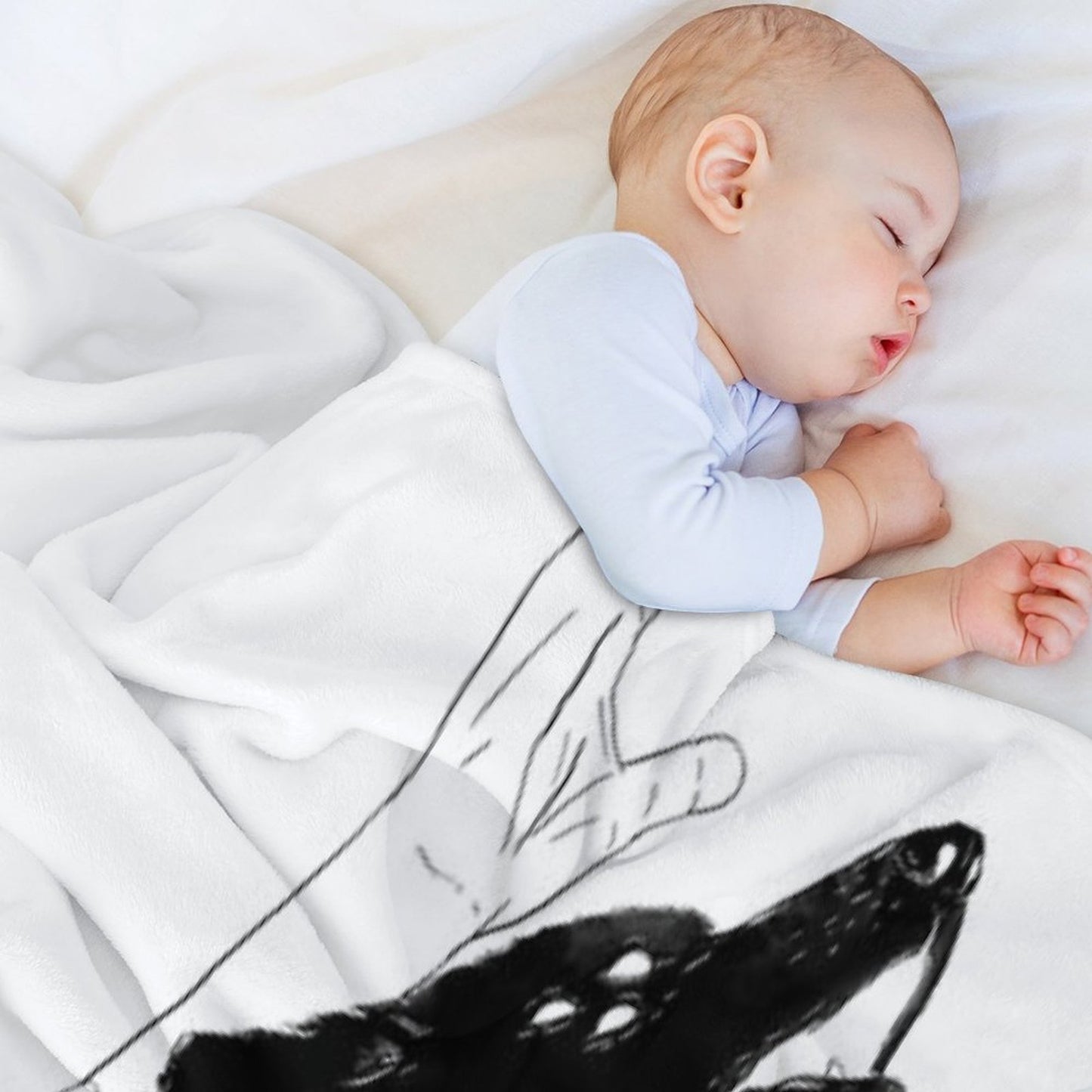 Wolves of Paris Throw Blanket