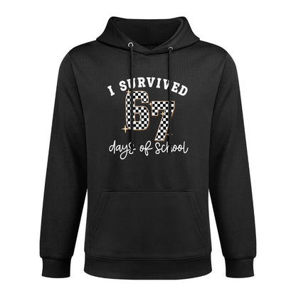 I Survived 67 Days of School Funny 67 Teachers Students Meme All-Day Comfort Hoodie