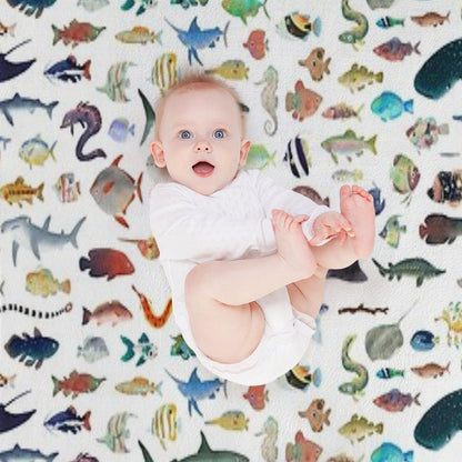 One Hundred Fish Throw Blanket