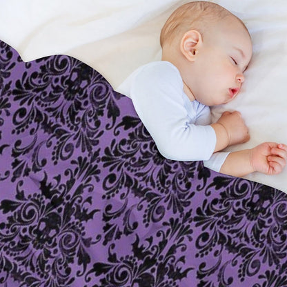 Skull Damask Pattern Throw Blanket