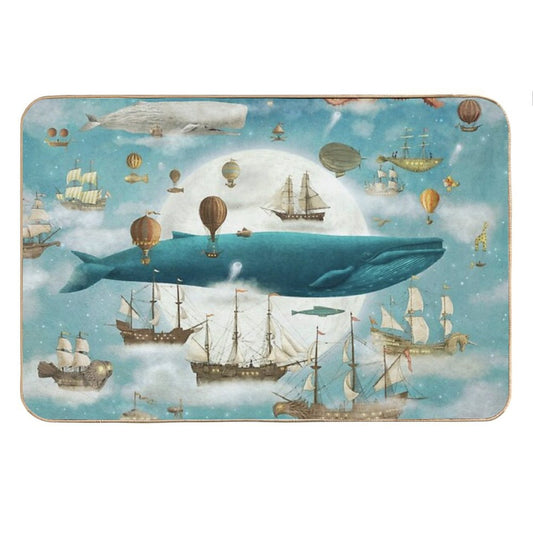 Ocean Meets Sky - Book Art Bath Mat