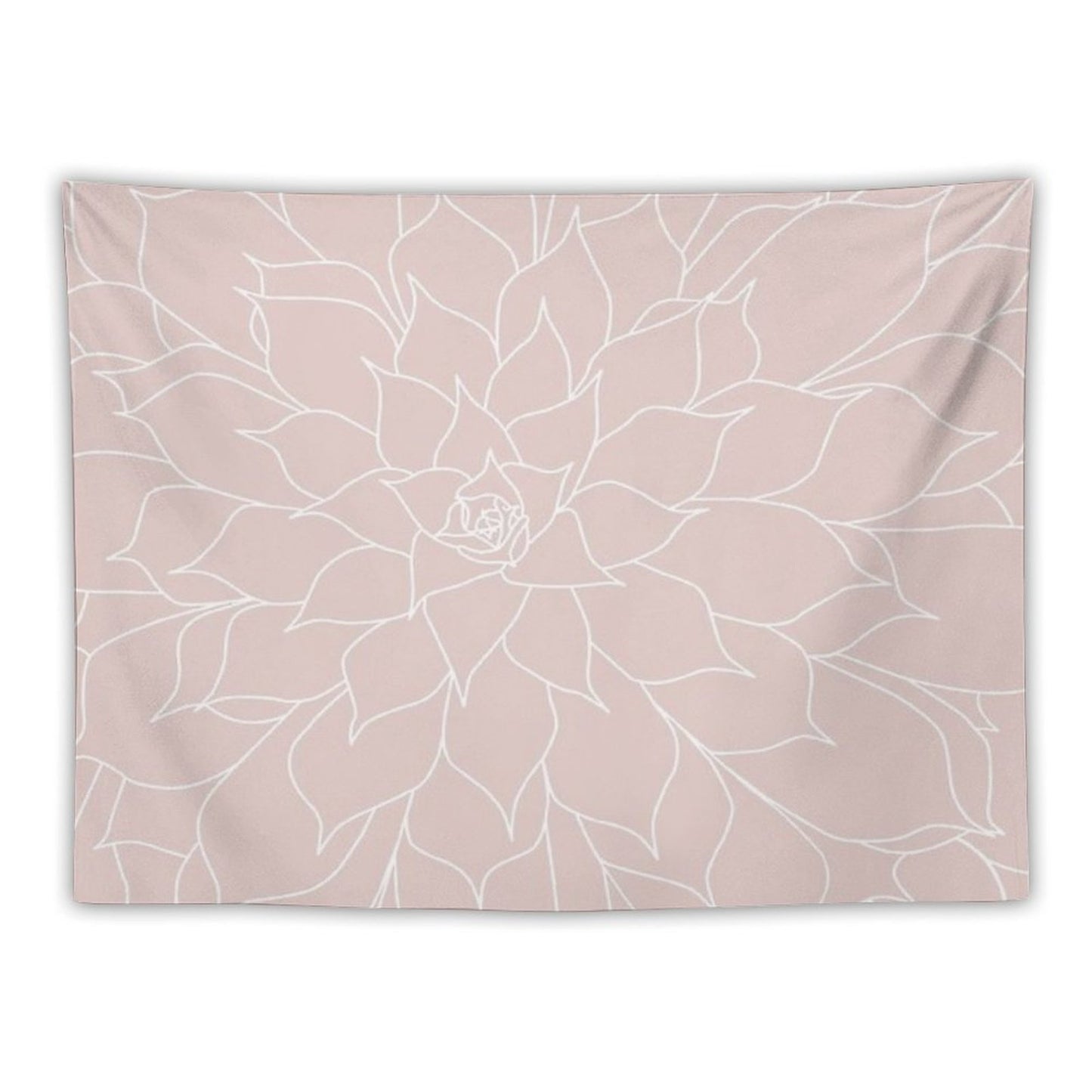Blush Pink Succulent Tapestry