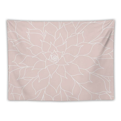 Blush Pink Succulent Tapestry