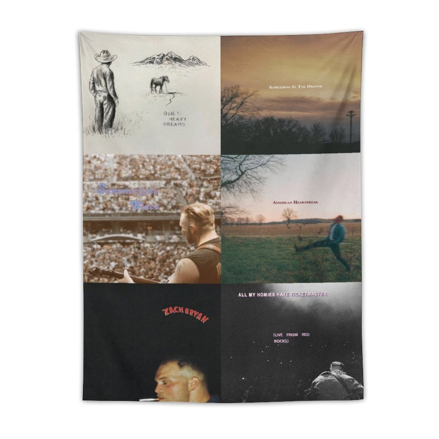 Zach Singer Bryan 6 Ablum Collections Cover Tapestry
