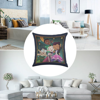 The Owl House Linen Throw Pillow Cover