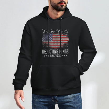 Rejecting Kings Since 1776 Patriotic USA 4th of July Adjustable Hood Hoodie