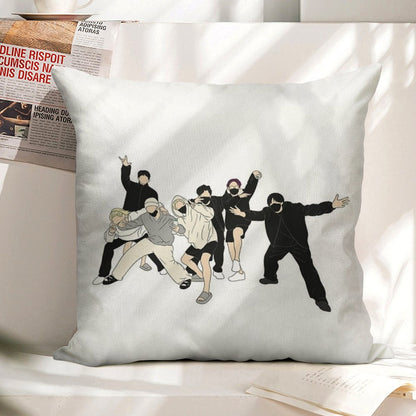 Stray Kids Responsible Kids Linen Throw Pillow Cover