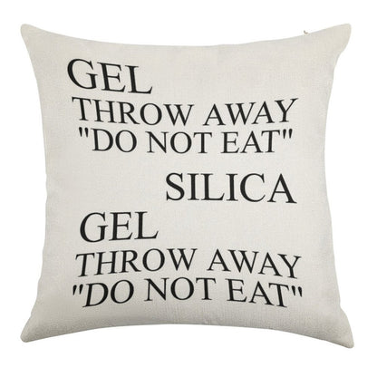 Silica Gel Linen Throw Pillow Cover