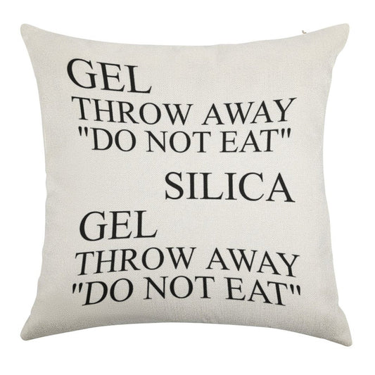 Silica Gel Linen Throw Pillow Cover