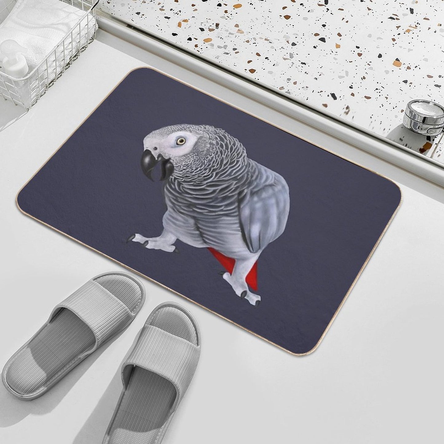 African Grey Parrot Bath Mat