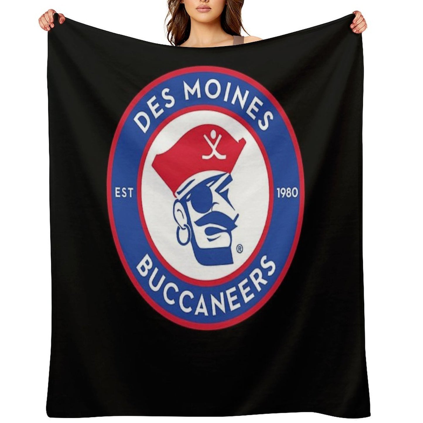Des Moines Buccaneers Throw Blanket