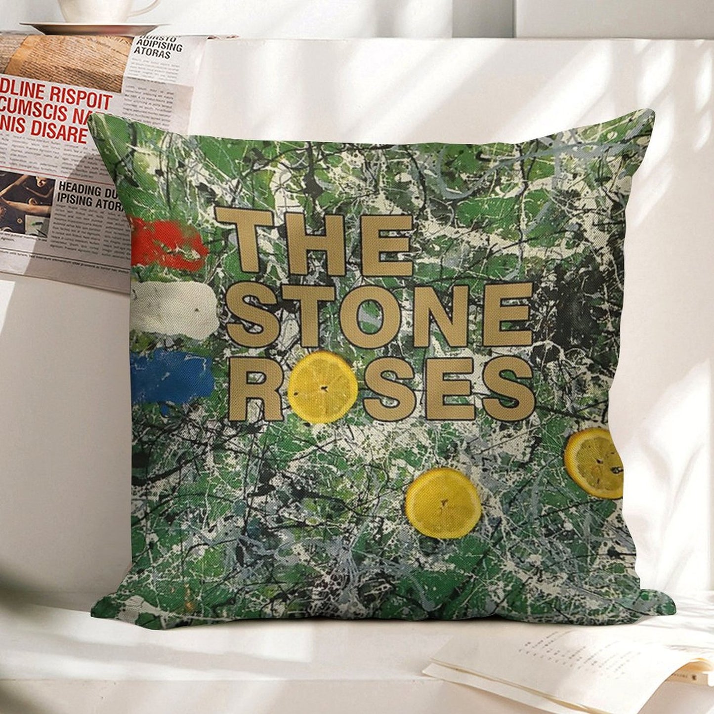 The Three Yellow Linen Throw Pillow Cover