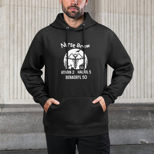 Nurse Brew Ativan 2 Haldol 5 Benadryl 50 Halloween All-Day Comfort Hoodie