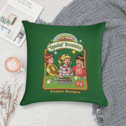 Let's Make Brownies Soft Shrink-Resistant Throw Pillow