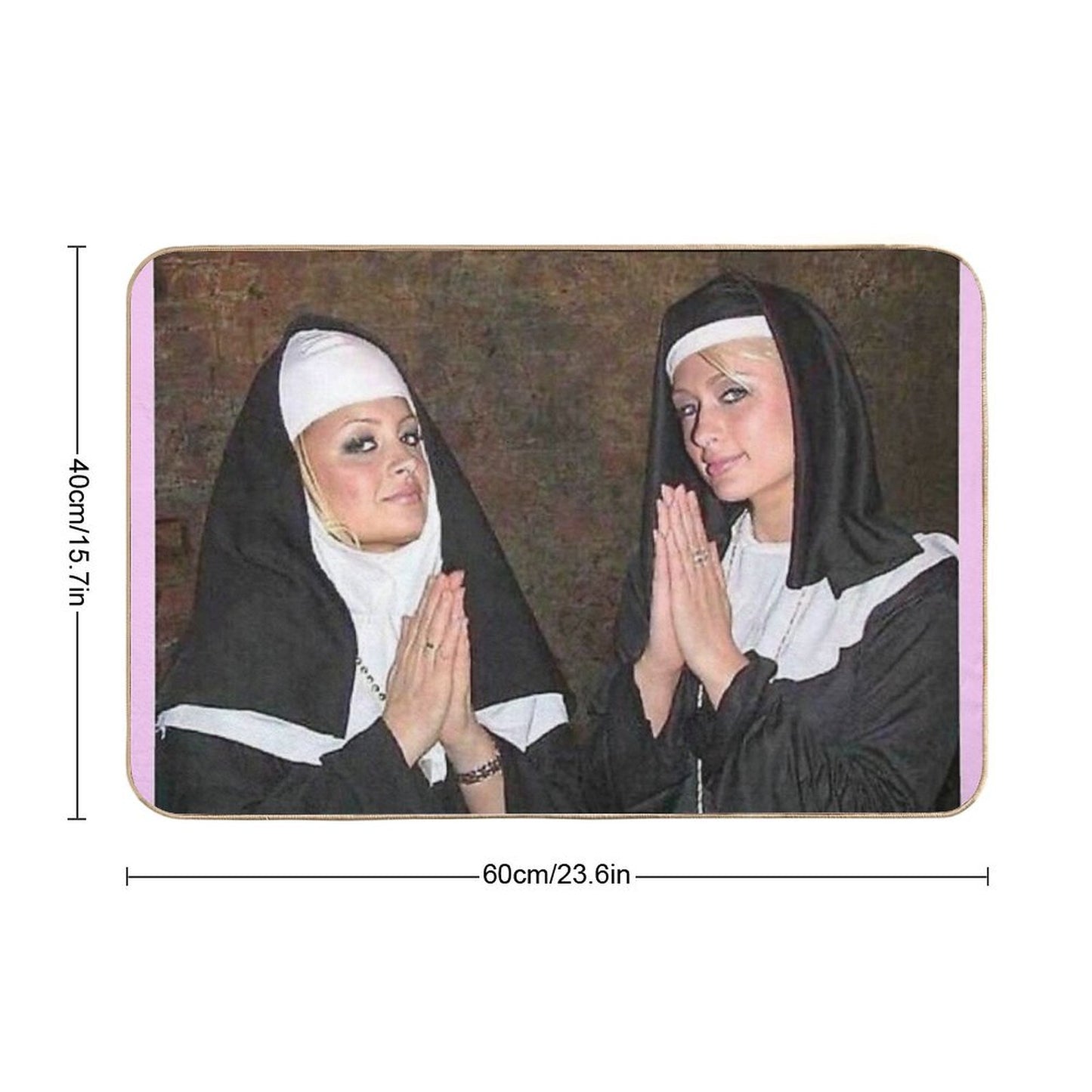 Paris Hilton And Nicole Richie Nuns Bath Mat