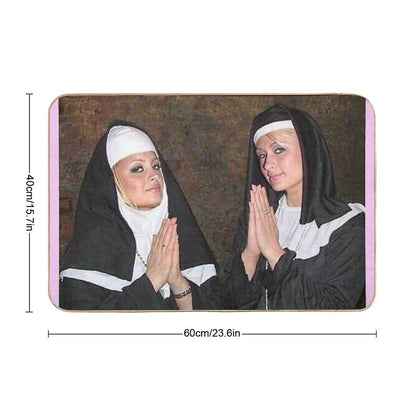 Paris Hilton And Nicole Richie Nuns Bath Mat