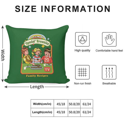 Let's Make Brownies Soft Shrink-Resistant Throw Pillow