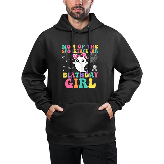 Mom of Spooktacular Birthday Girl Ghost Spooky Halloween Medium-Weight Fabric Hoodie