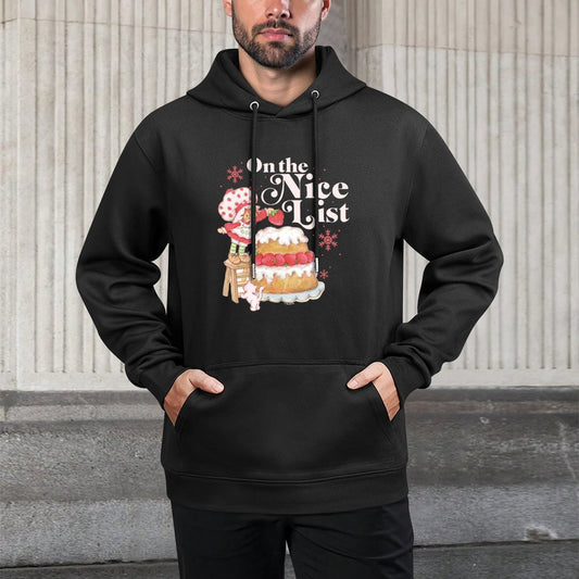 Strawberry Shortcake Christmas On The Nice List Chest Poster Sweatshirt Shape Retention Hoodie