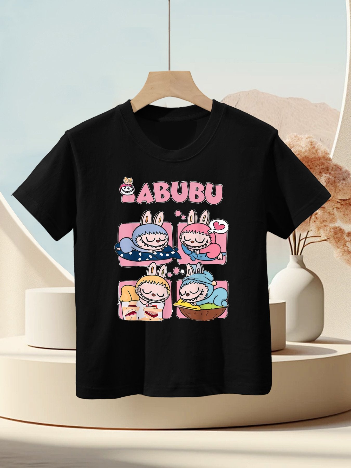Cute Labubu The Monsters Funny Labubu Lover Men Kids T-Shirt