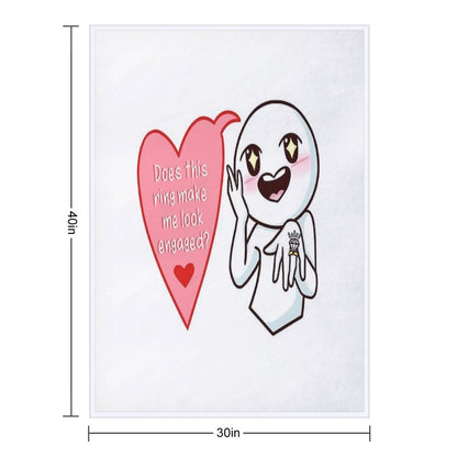 OMG I’m Engaged! Fun And Flirty Sticker Throw Blanket