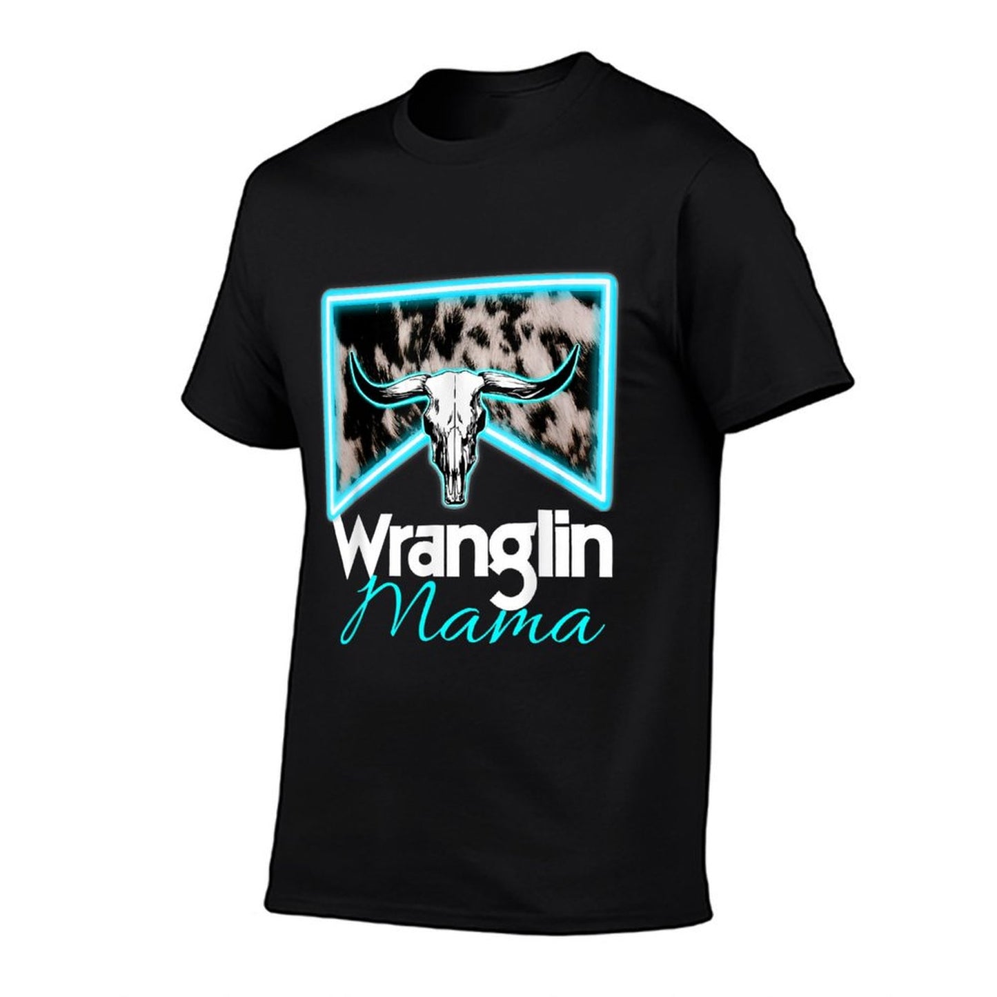Rodeo Mama Cowgirl Rodeo Mom Western Cowhide Wranglin Mama T-Shirt