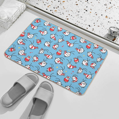 Shy Shrimp Pattern  Slip-Resistant Bath Mat