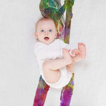 Cricket Player Batsman Silhouette 05 Throw Blanket