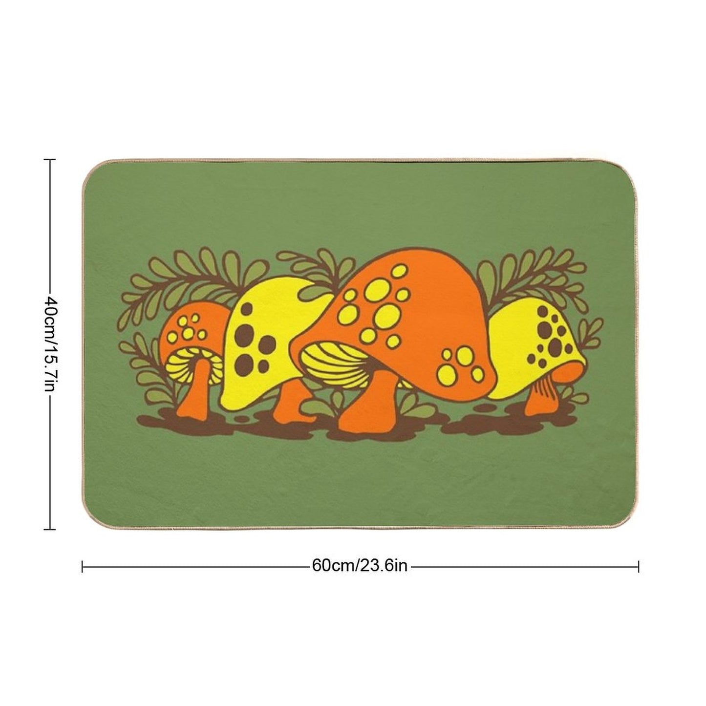 Vintage Sears Merry Mushroom Bath Mat