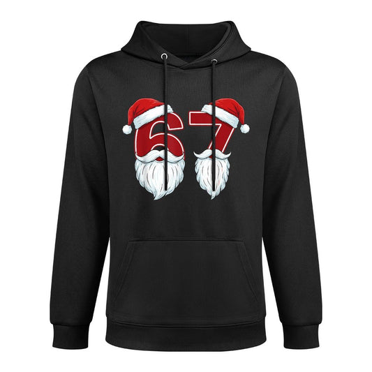 Funny Six Seven 67 Meme Santa Christmas Holiday Party Xmas Unisex Design Hoodie