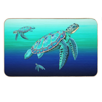Sea Turtle Turquoise Oceanlife Bath Mat