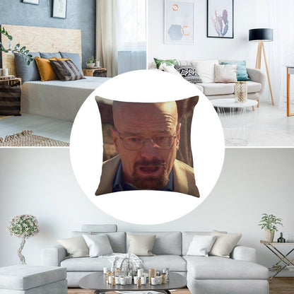 Walter White Meme Linen Throw Pillow Cover
