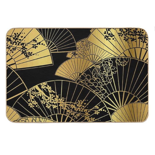 Japanese Oriental Fans Bath Mat