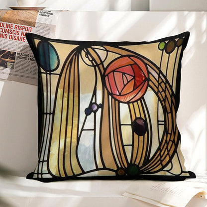 MacIntosh Rose Linen Throw Pillow Cover