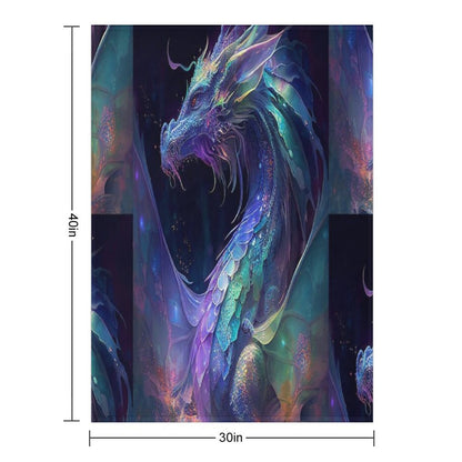 Celestial Dragon Throw Blanket
