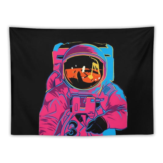 Trippy Rainbow Astronaut Tapestry
